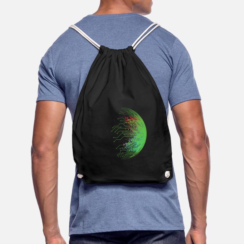Binary code Drawstring Bag