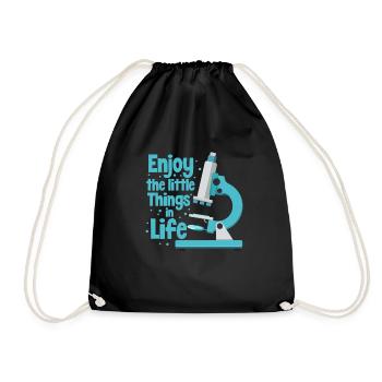 biology - Drawstring Bag - black - Front