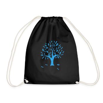 Binär Code Programmierer Computer Nerd Geschenk - Turnbeutel - Schwarz - Vorne