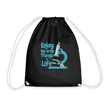 Biology science chemistry laboratory gift - Drawstring Bag - black - Front