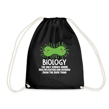 Biologie - Turnbeutel - Schwarz - Vorne