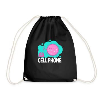 biology - Drawstring Bag - black - Front