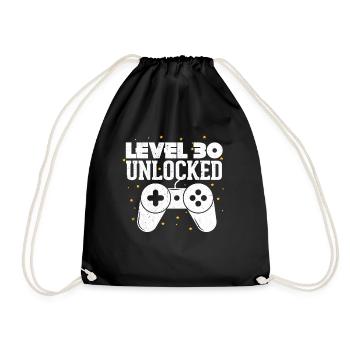 Niveau 30 30e anniversaire 30 ans de cadeau de jeu - Sac de sport léger - noir - Devant