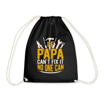Dad handyman handyman Funny gift - Drawstring Bag - black - Front
