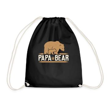 Cadeau d'anniversaire de papa ours père fête des pères - Sac de sport léger - noir - Devant