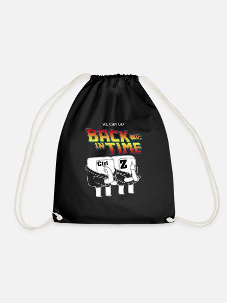 PC Computer Hacker Nerd Computer Scientist Geek Admin - Drawstring Bag - black