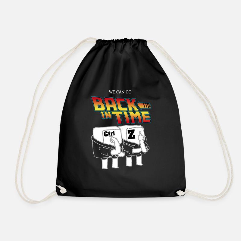 PC Computer Hacker Nerd Computer Scientist Geek Admin - Drawstring Bag - black