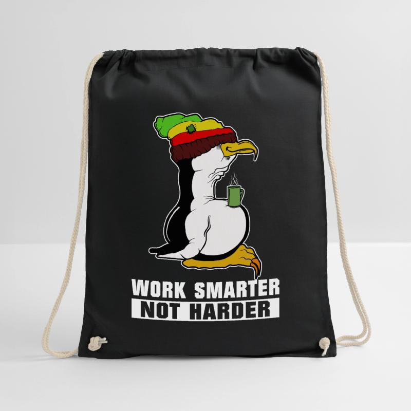 Linux Pinguin Kaffeepause Rasta Informatik PC Nerd Turnbeutel