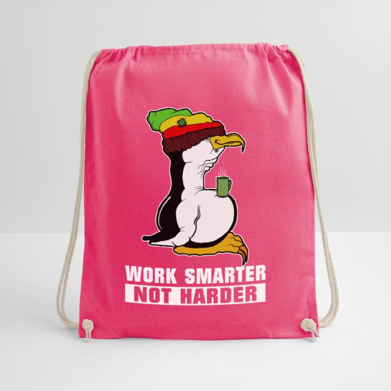 Linux penguin coffee break Rasta Informatik PC Nerd Drawstring Bag
