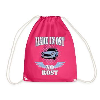 Made in Ost no Rost - DDR Kult Auto - Turnbeutel - Fuchsia - Vorne