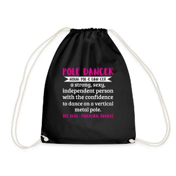 Pole Dance - Pole Dancer - Turnbeutel - Schwarz - Vorne