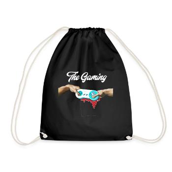 Die Erschaffung Michelangelo Gamer Geschenkidee - Turnbeutel - Schwarz - Vorne