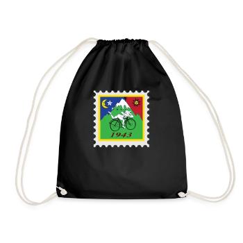In the magic forest LSD Hofmann Trip Bicycle Day 1943 - Drawstring Bag - black - Front