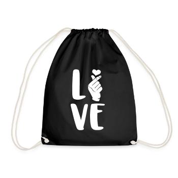 K- Pop Love - Chemise Cool Kpop - Sac de sport léger - noir - Devant