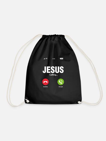 Jesus - Turnbeutel - Schwarz
