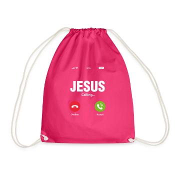 Jesus - Turnbeutel - Fuchsia - Vorne