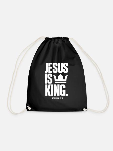 Jesus - Drawstring Bag - black