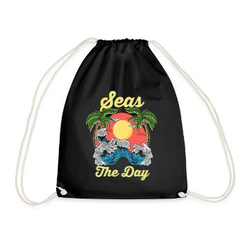 Seas the day - Turnbeutel - Schwarz - Vorne