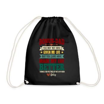 Personalized Bonus Papa Made My Life Better - Sac de sport léger - noir - Devant