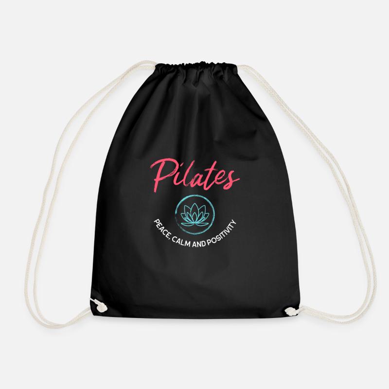 Pilates - Frieden Ruhe Positivität - Turnbeutel - Schwarz