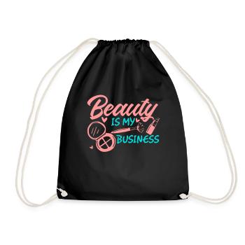 Beauty is my business - Design für Kosmetiker - Turnbeutel - Schwarz - Vorne
