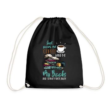Juste pour moi le café, donne-moi mes livres drôle - Sac de sport léger - noir - Devant