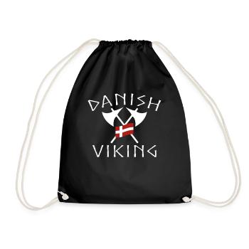 Danish Viking Dane Denmark T-Shirt Vikings - Drawstring Bag - black - Front