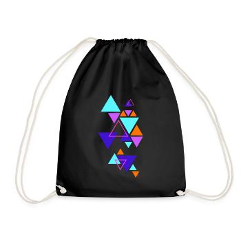 Neo Triangle - Drawstring Bag - black - Front