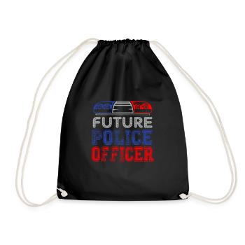 Futur officier de police - policiers policiers - Sac de sport léger - noir - Devant