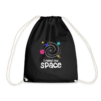 Astronomy planets astronaut universe gift - Drawstring Bag - black - Front