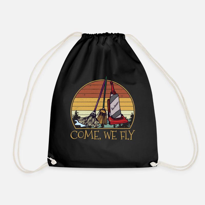 Come, We Fly Halloween Witch T-Shirt - Turnbeutel - Schwarz