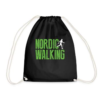 Nordic walking - Drawstring Bag - black - Front