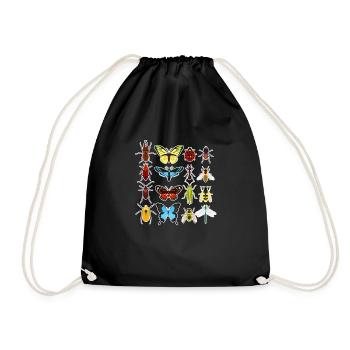 insects - Drawstring Bag - black - Front