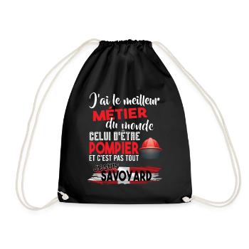 Meilleur métier du monde pompier et savoyard - Sac de sport léger - noir - Devant