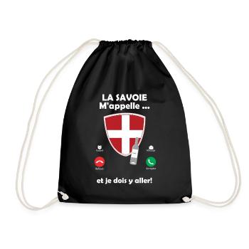 La savoie m'appelle et je dois y aller ! et gnôle - Sac de sport léger - noir - Devant