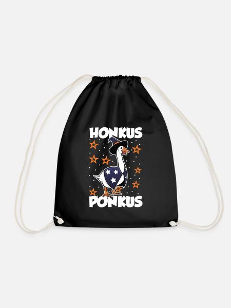 Honk goose Honkus ponkus - Drawstring Bag - black