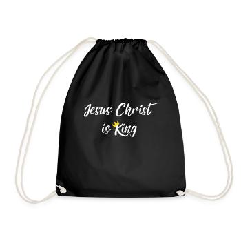 Jesus Christ gift idea - Drawstring Bag - black - Front