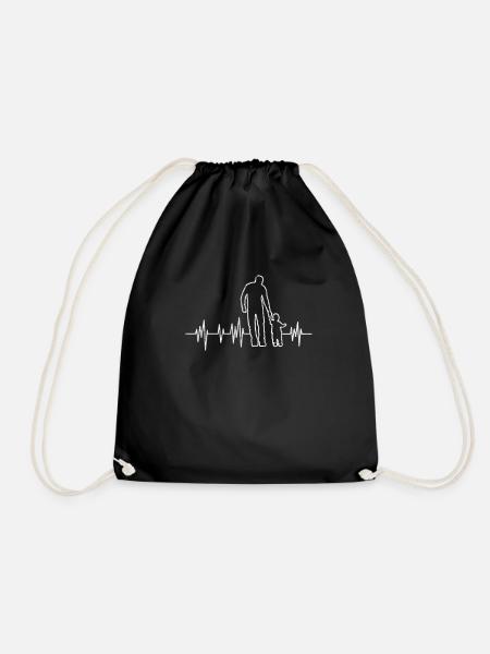 Vater Papa Tochter Sohn Opa Kind Vatertag Geschenk - Turnbeutel - Schwarz