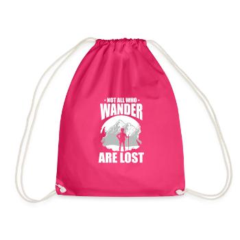 hike - Drawstring Bag - fuchsia - Front