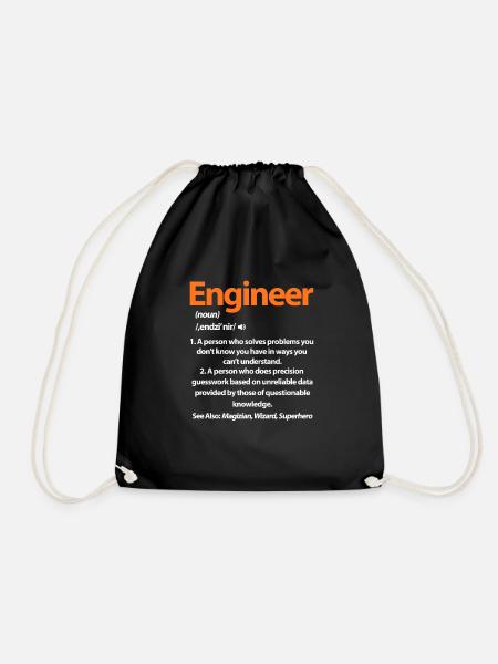 Ingenieur - Turnbeutel - Schwarz