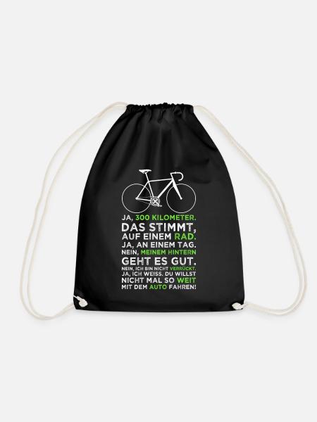 Fahrrad Radfahrer Geschenkidee Rennrad Radsport - Turnbeutel - Schwarz
