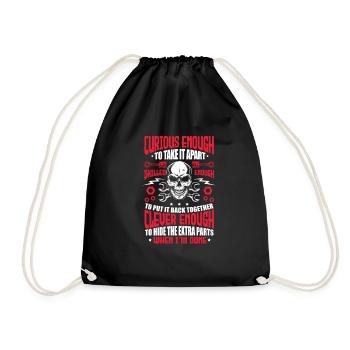 mechanic - Drawstring Bag - black - Front