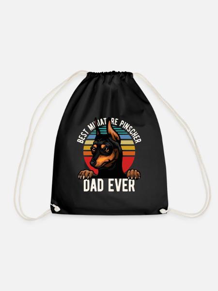 Best Miniature Pinscher Dad Ever - Turnbeutel - Schwarz