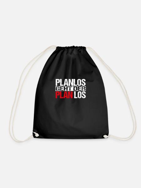 Planlos geht der Plan los - Turnbeutel - Schwarz