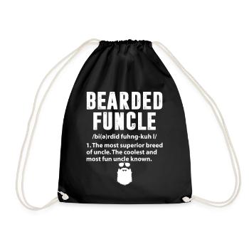 T-shirt drôle de définition d'oncle de funcle barbu - Sac de sport léger - noir - Devant