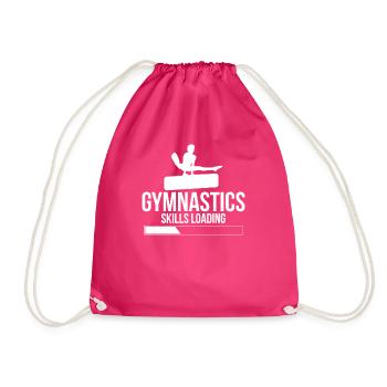 Gymnastics Skills Loading Gymnastics Gymnastics - Drawstring Bag - fuchsia - Front