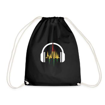 Rasta Rastafari Reggae Jamaica Ragga Geschenk - Turnbeutel - Schwarz - Vorne