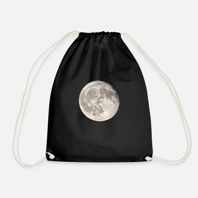 Vollmond Nachthimmel der Mond - Turnbeutel - Schwarz