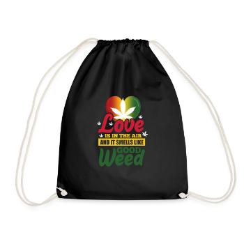 Rasta Weed - Drawstring Bag - black - Front