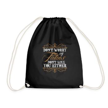 Tatouage tatouage tatouages cadeau de tatouage - Sac de sport léger - noir - Devant